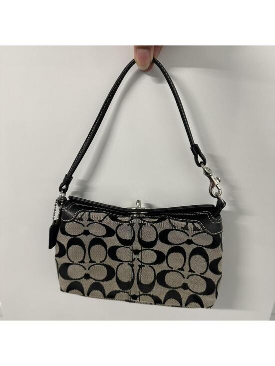 Coach Handbags - Vintage Coach jacquard Coach mini shoulder bag wristlet with silver hardware